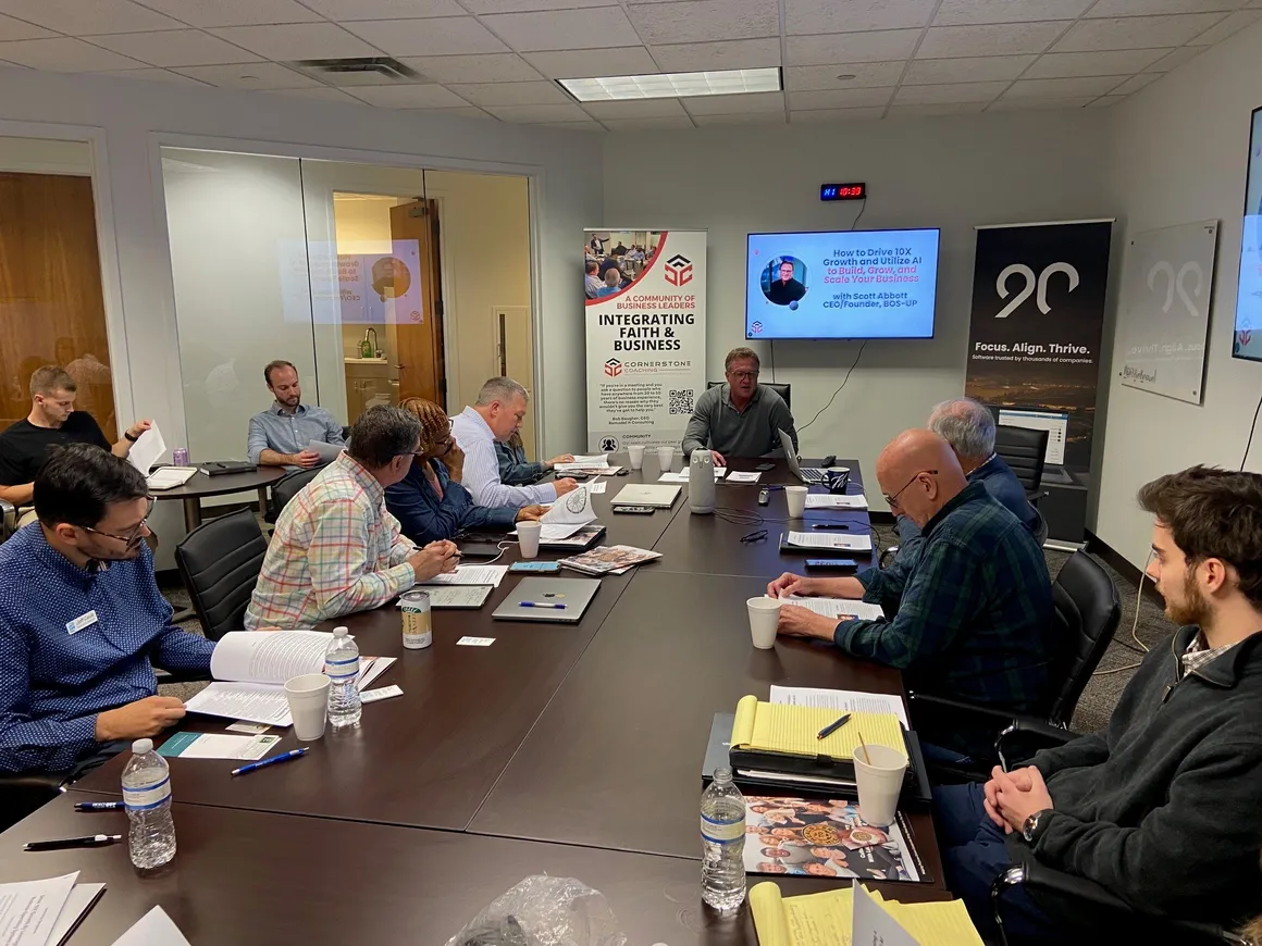 Scott Abbott facilitating a boardroom discussion